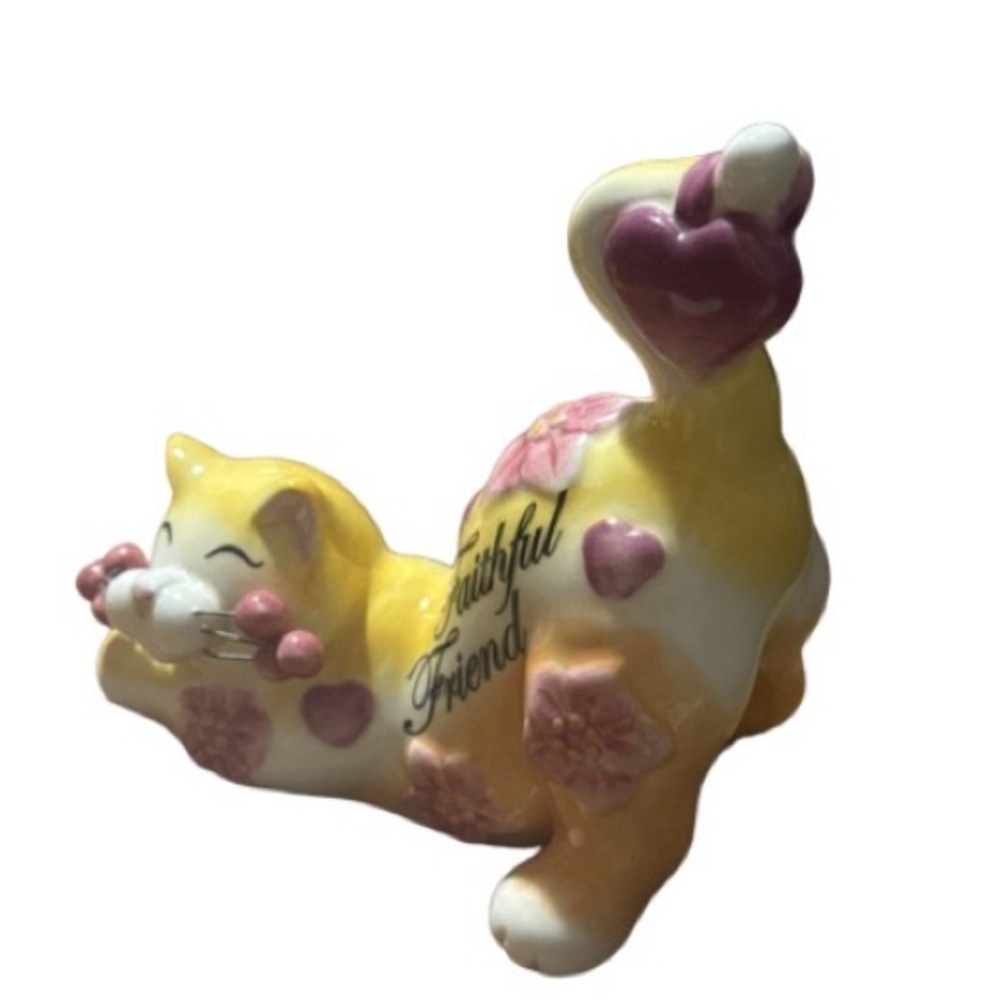 Vintage Amy Lancombe Ceramic Cat Figurine "faithful friend " - Picture 4 of 5